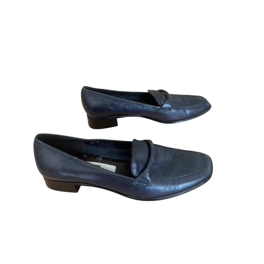 Vtg Etienne Aigner Women's Loafers 6M Leather Burgundy & Navy Flats Shoes 2 Pair - Picture 14 of 16